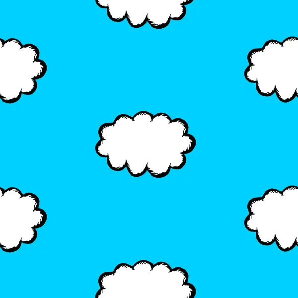 Seamless pattern of clouds — Stock Vector