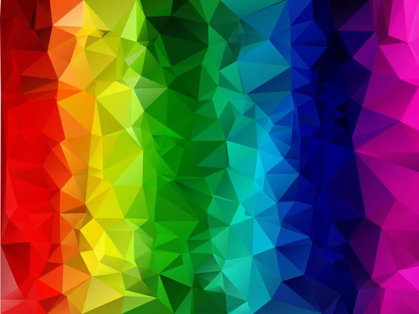 Regenbogen polygonaler Hintergrund — Stockvektor