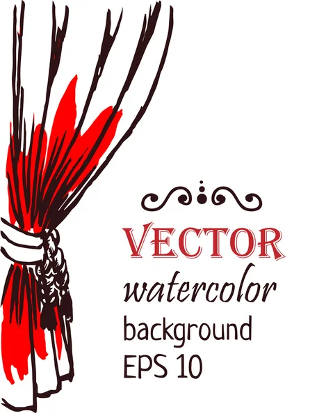 Cortina roja con espacio de copia — Vector de stock