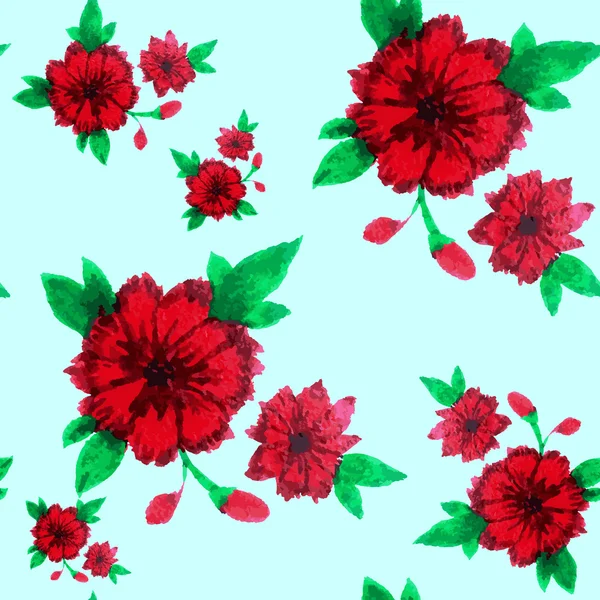 Flowers seamless background — Stock Vector