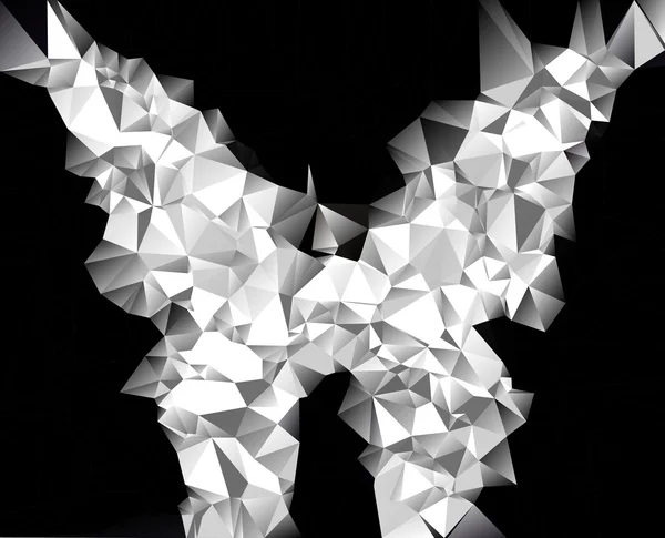 Papillon en cristal polygonal — Image vectorielle