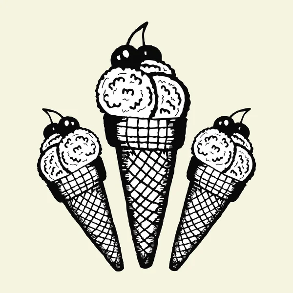 Illustration de crème glacée — Image vectorielle