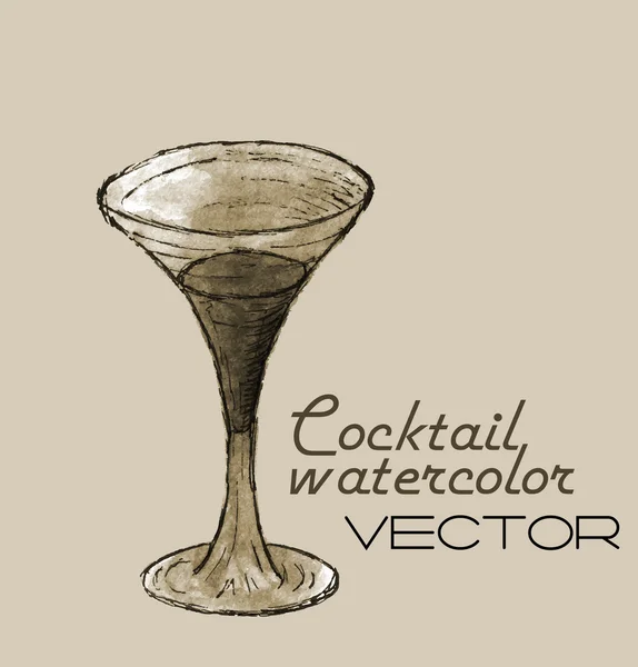 Illustration aquarelle cocktail — Image vectorielle