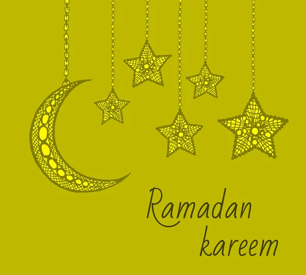 Biglietto di auguri per Ramadan Kareem — Vettoriale Stock
