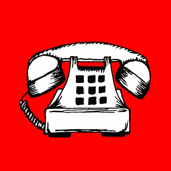 Ilustração telefone branco —  Vetores de Stock