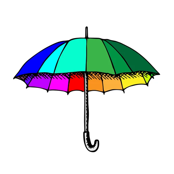 Classic opened umbrella — Stock Vector