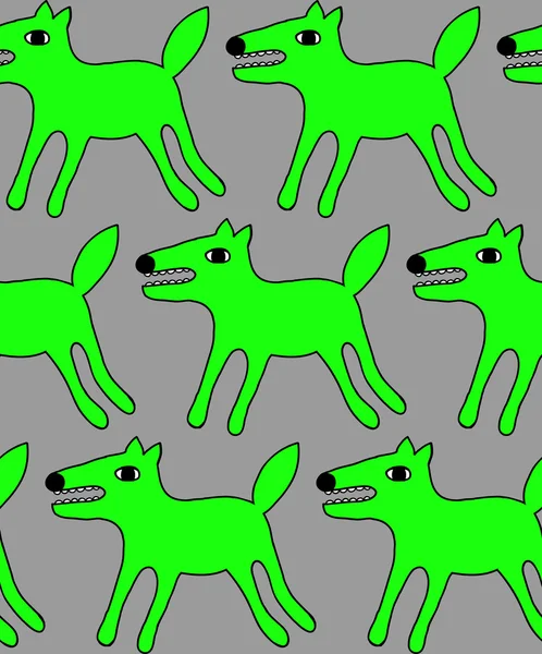 Seamless dogs pattern — Stock Vector