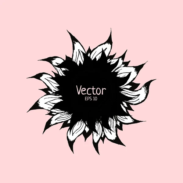 Nádherný květ na růžové — Stockový vektor