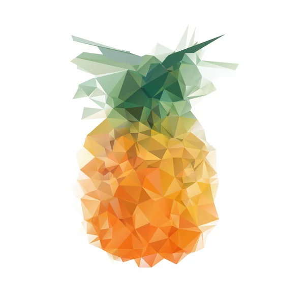 Ananas poligonale geometrico — Vettoriale Stock