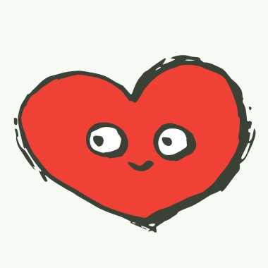 Kalp kırmızı çizgi film