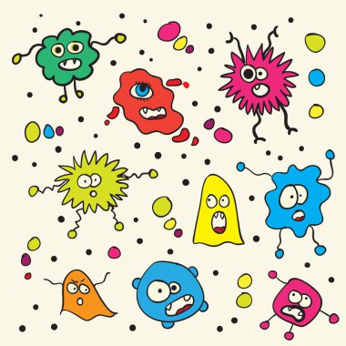 Renkli canavarlar arka plan