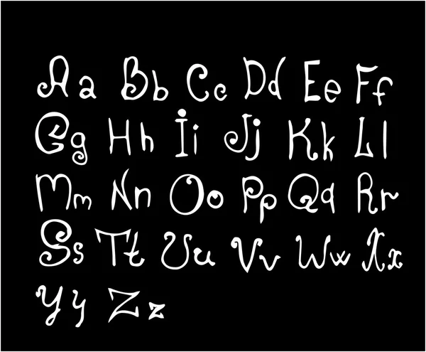 白インクのアルファベット — ストックベクタ