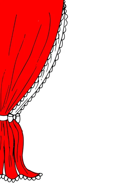 Красный занавес на белый — стоковый вектор