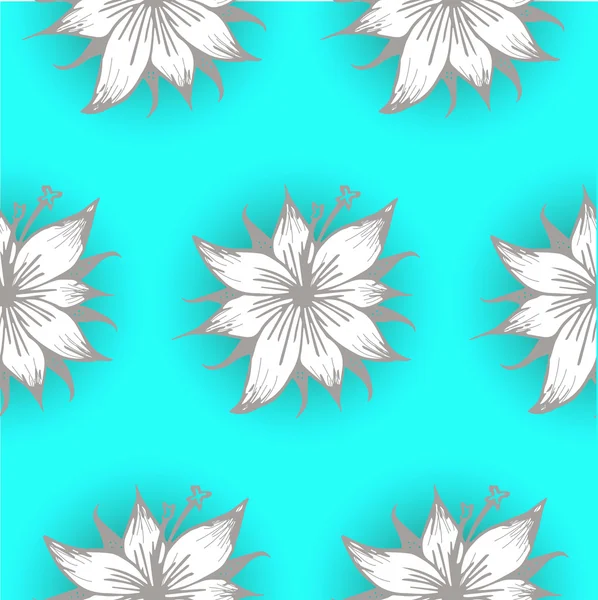 Lily seamless pattern — Stock Vector