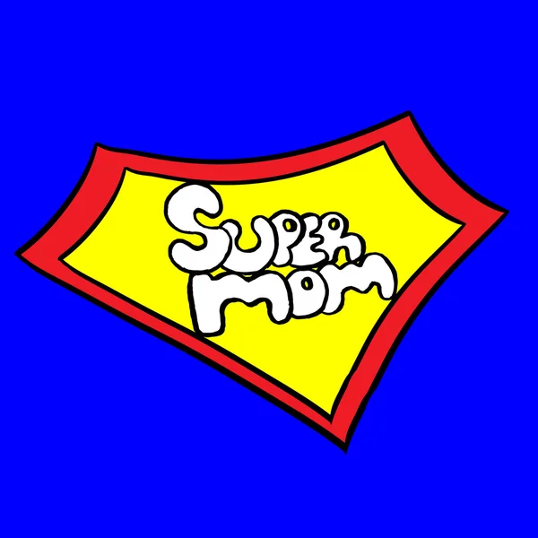Emblème super maman — Image vectorielle