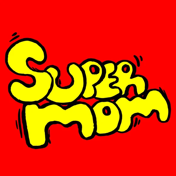 Эмблема Супер-мамы — стоковый вектор
