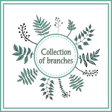 Dallar üzerinden mavi çelenk