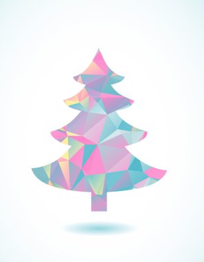 Renkli geometrik köknar ağacı