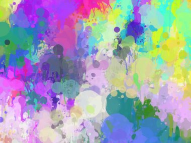 Renkli fırça darbeleri