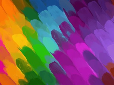 Gökkuşağı çapraz fırça darbeleri