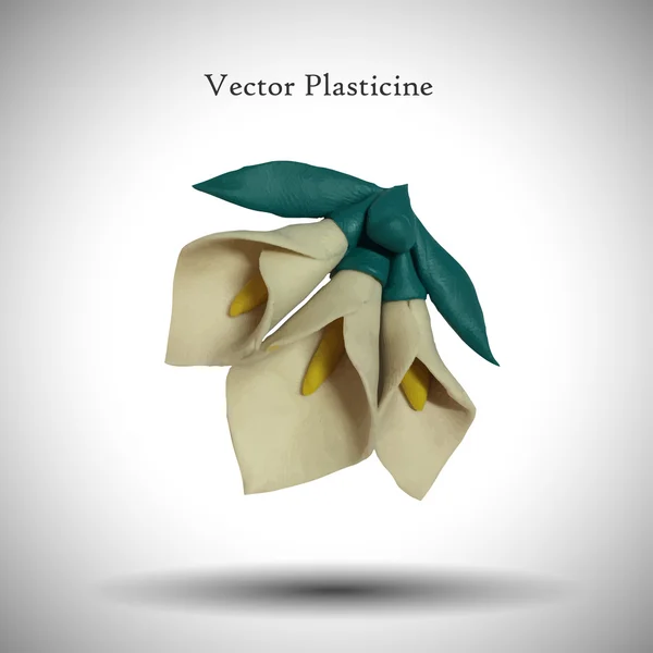 Close-up van Plasticine lelie — Stockvector