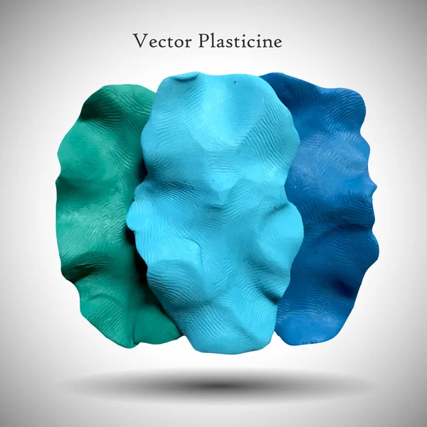Gröna och blå Plastilina siffror — Stock vektor