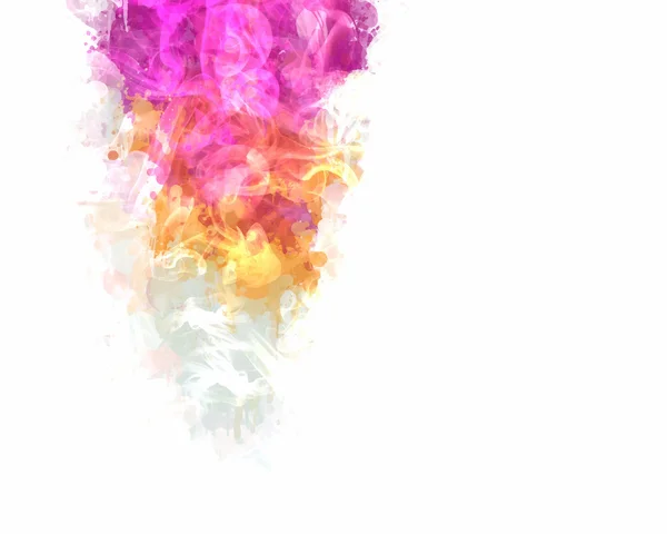 Humo multicolor sobre fondo blanco — Vector de stock