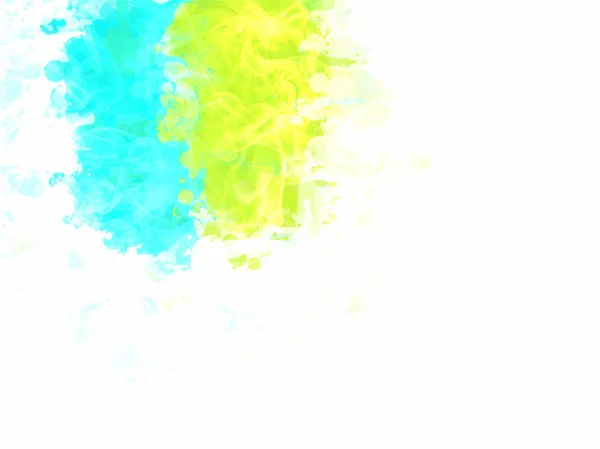 Humo en colores azul y amarillo — Vector de stock