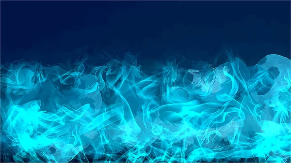 Luminoso fumo blu — Vettoriale Stock