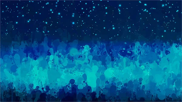 星星和蓝色中风 — 图库矢量图片