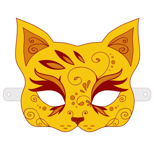 Oranžová Maska kočka. — Stockový vektor