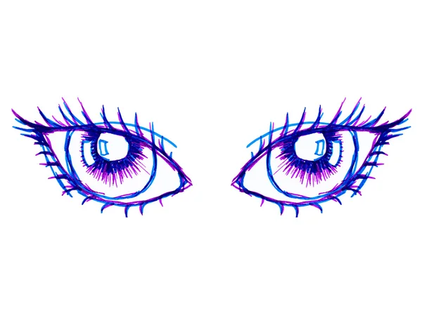 Two violet eyes — Stock Vector