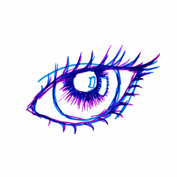 Paint färgglada ögat — Stock vektor
