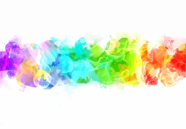 Salpicaduras de color con humo — Vector de stock