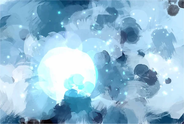 Ciel bleu et lune — Image vectorielle