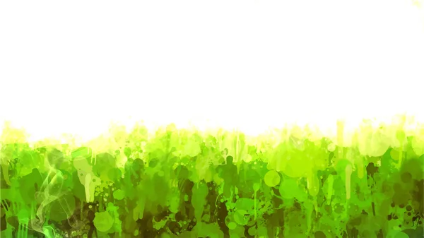 Groen met gele penseelstreken — Stockvector