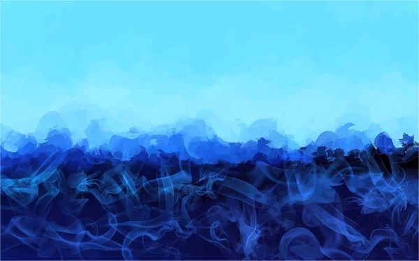 Niebieski dym uderzeń — Wektor stockowy