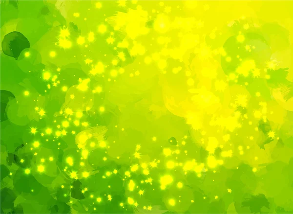 Yeşil yıldız fırça darbeleri — Stok Vektör