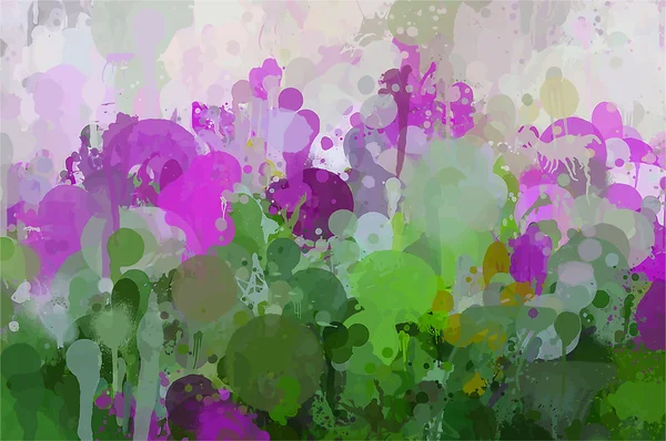 Зеленый и фиолетовый мазки — стоковый вектор