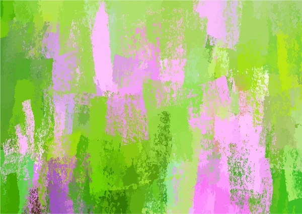 Gesso verde e rosa tratti — Vettoriale Stock