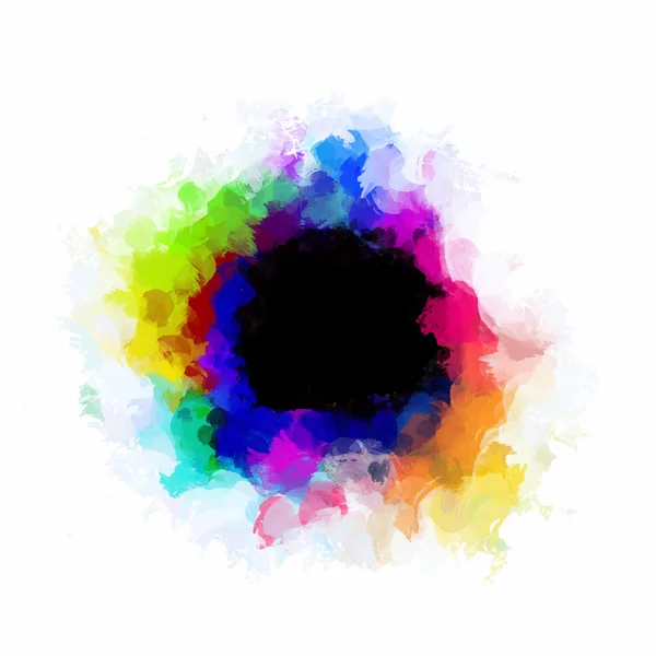 Colorful circle paint stains — Stock Vector