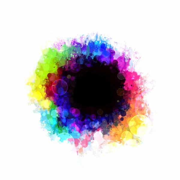 Colorful circle paint stains — Stock Vector