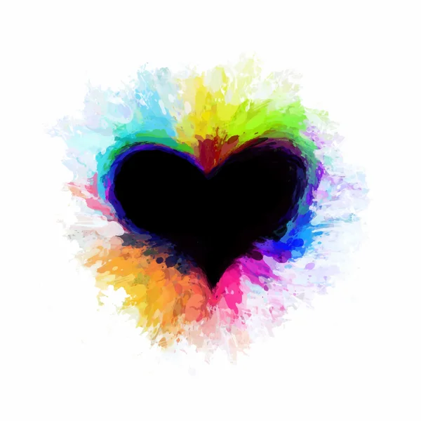 Corazón colorido abstracto — Vector de stock