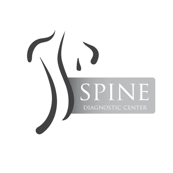 Logo del centro de diagnóstico de columna vertebral — Vector de stock