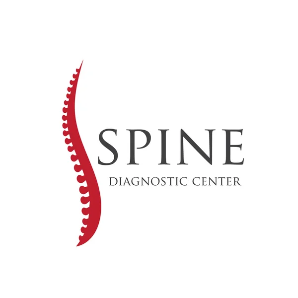脊椎診断センターのロゴ — ストックベクタ