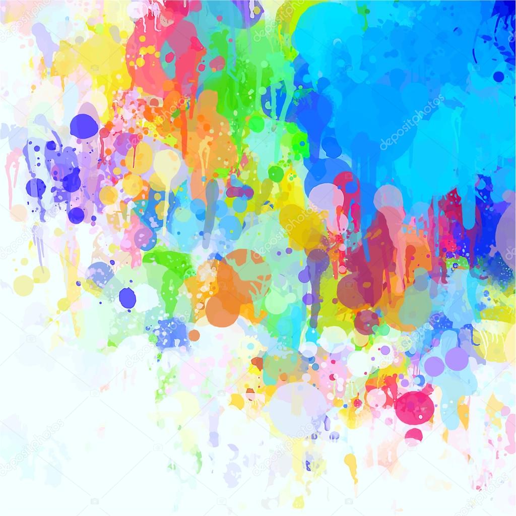 Colorful brush strokes