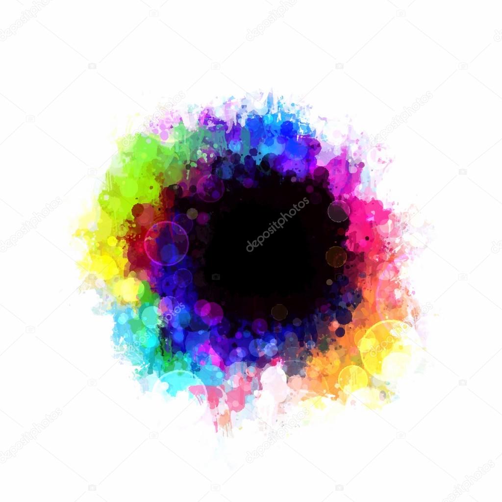 Colorful circle paint stains