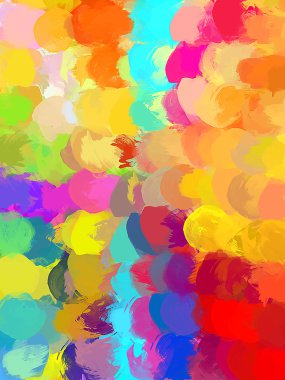 Yuvarlak renkli fırça darbeleri arka plan