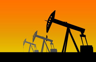 Petrol derrick siluet
