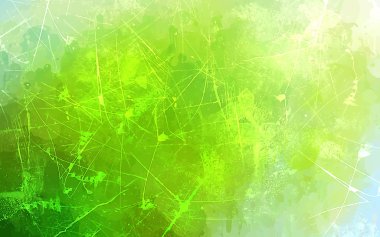 Yeşil sıfırdan fırça darbeleri arka plan